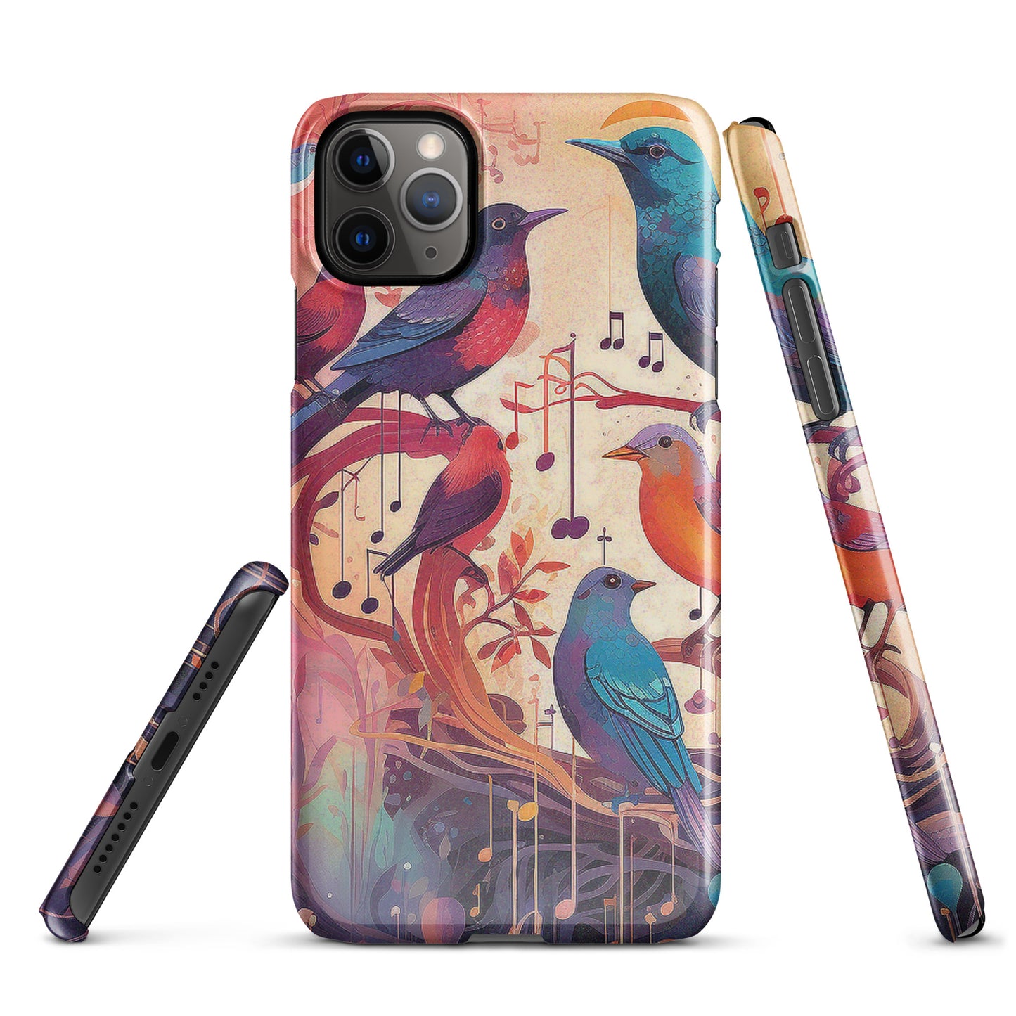 Colorful Birds And Floral Snap case for iPhone®