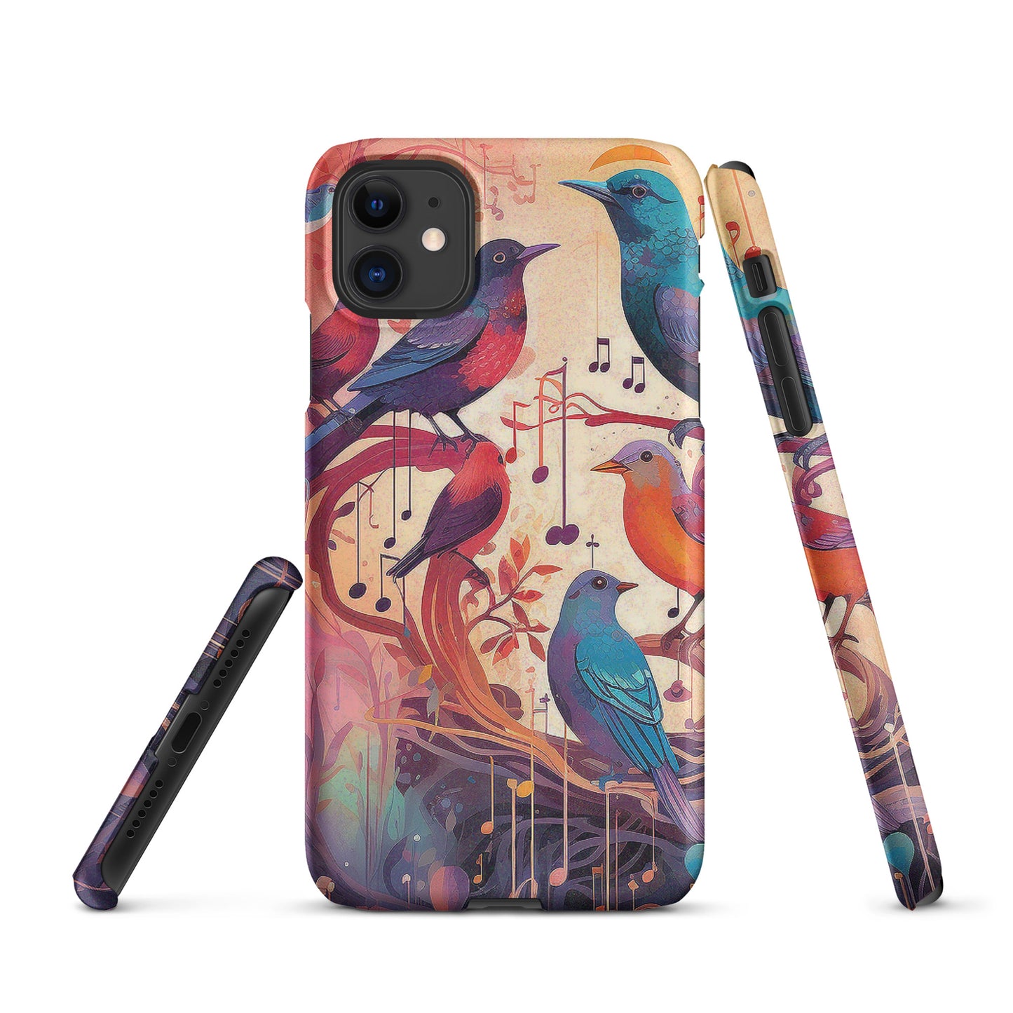 Colorful Birds And Floral Snap case for iPhone®