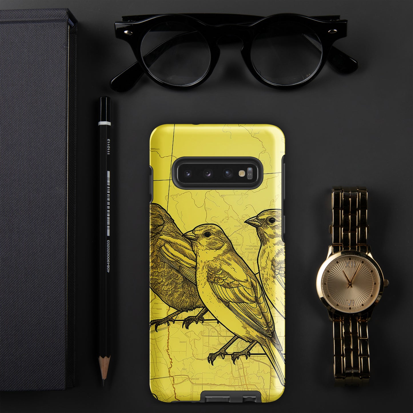 Yellowhammer Birds On Map Graphic Design Tough case for Samsung®