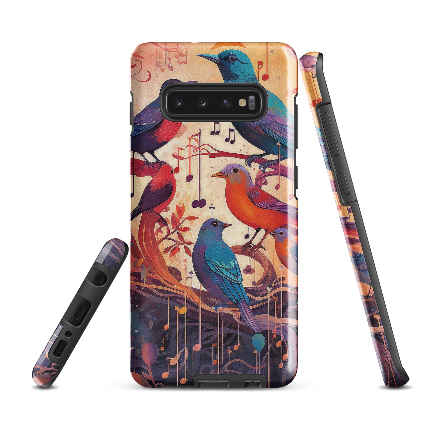 Colorful Birds And Floral Design Tough case for Samsung®