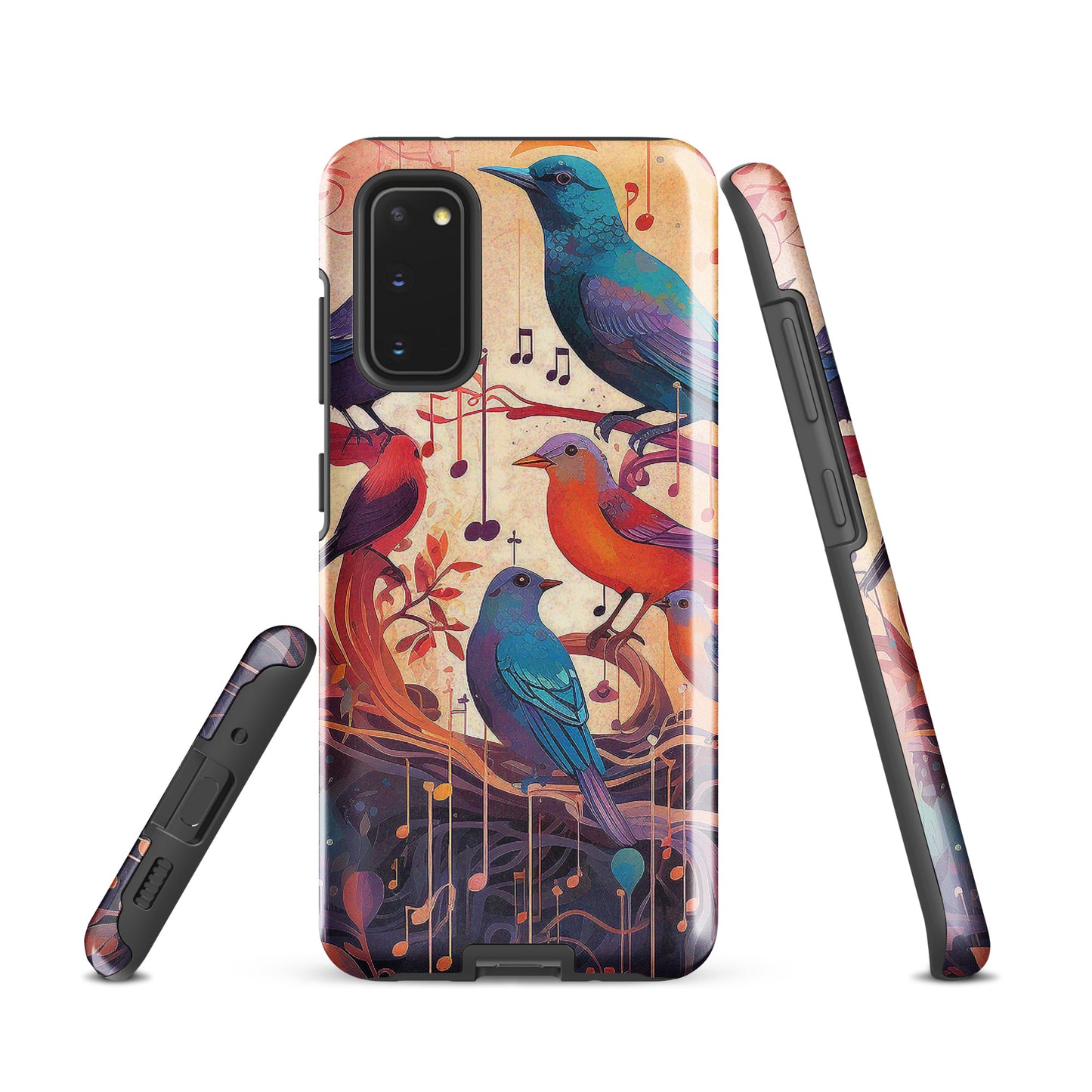 Colorful Birds And Floral Design Tough case for Samsung®