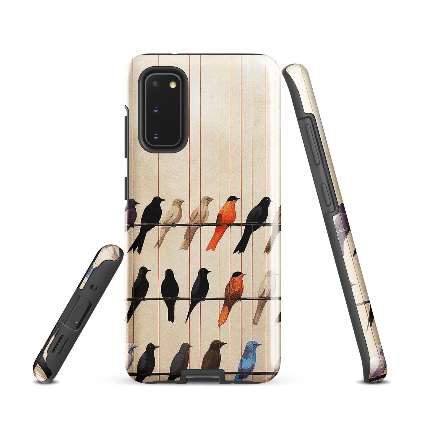 Birds On The Wire Colorful Bird Design Tough case for Samsung®