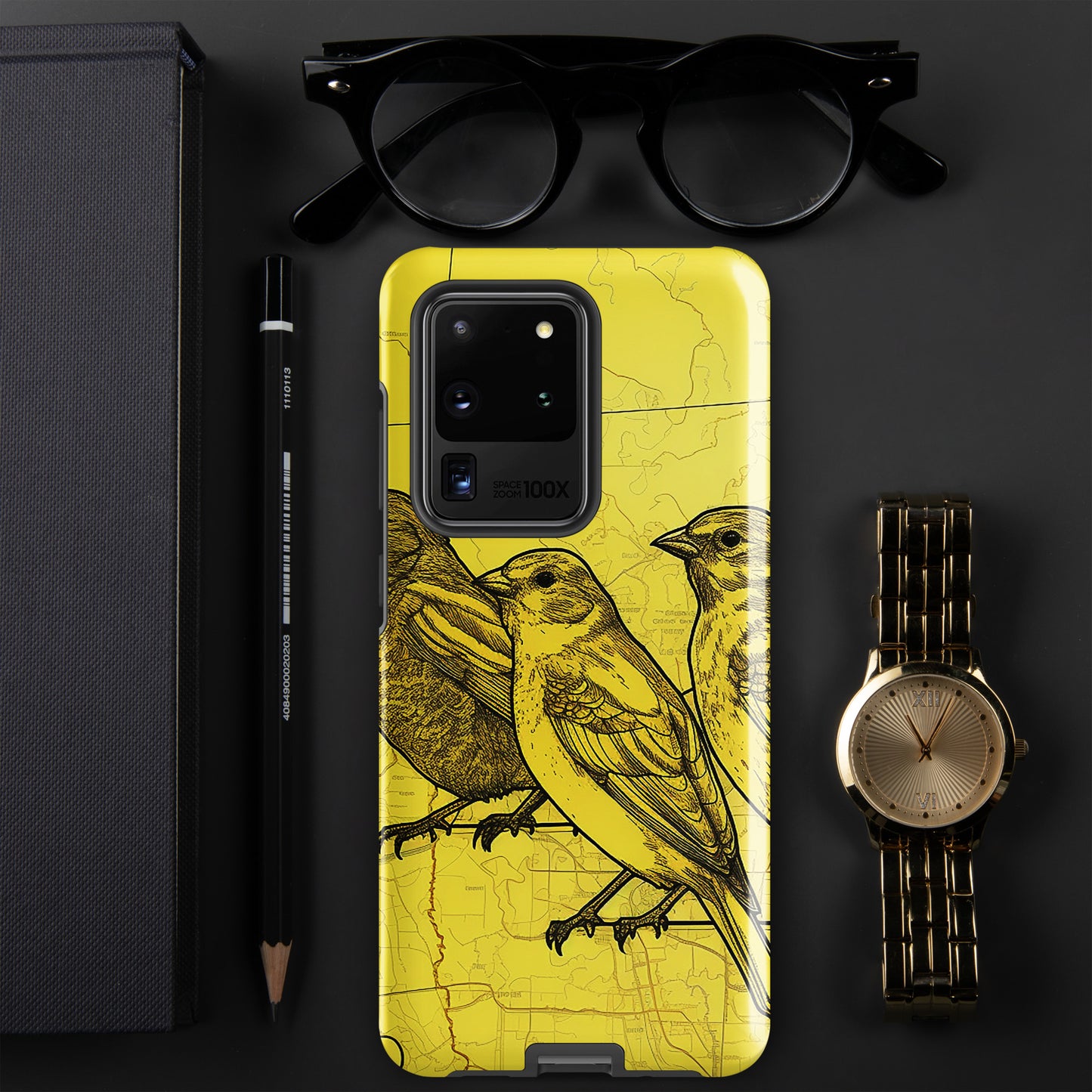 Yellowhammer Birds On Map Graphic Design Tough case for Samsung®