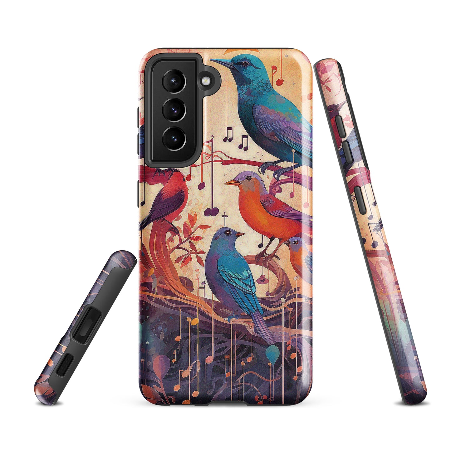 Colorful Birds And Floral Design Tough case for Samsung®