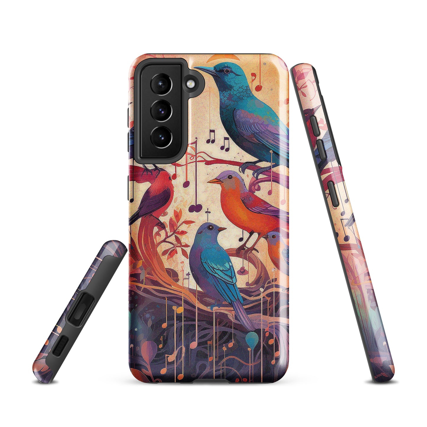 Colorful Birds And Floral Design Tough case for Samsung®