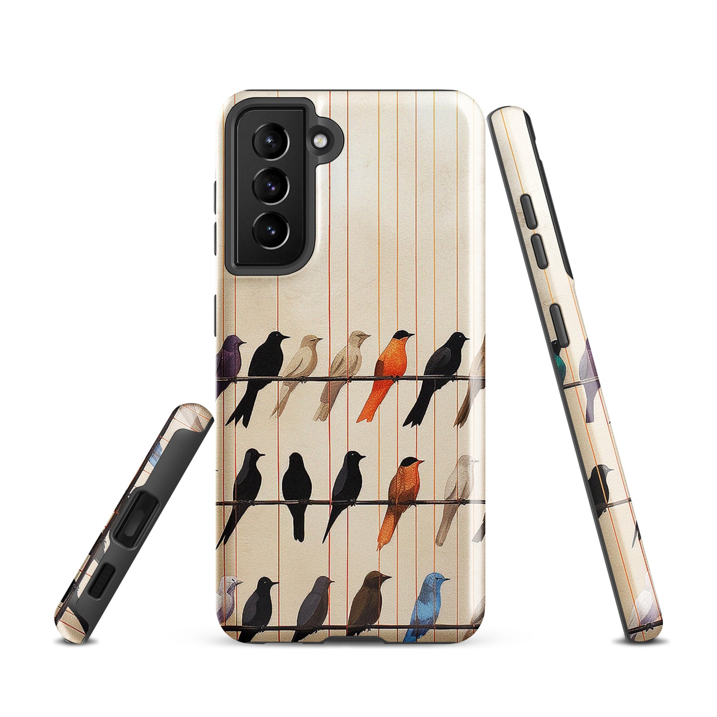 Birds On The Wire Colorful Bird Design Tough case for Samsung®