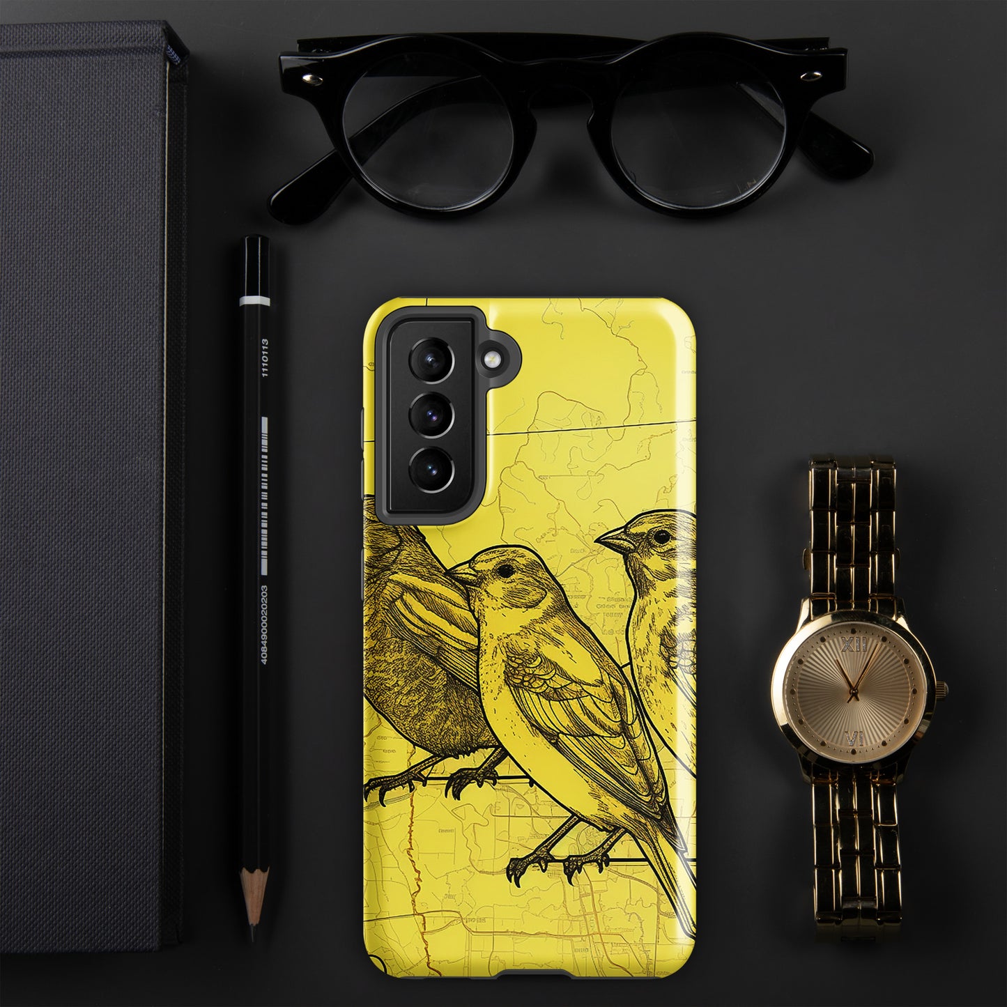 Yellowhammer Birds On Map Graphic Design Tough case for Samsung®