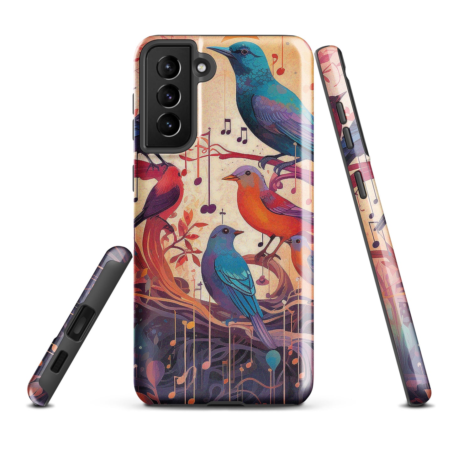 Colorful Birds And Floral Design Tough case for Samsung®