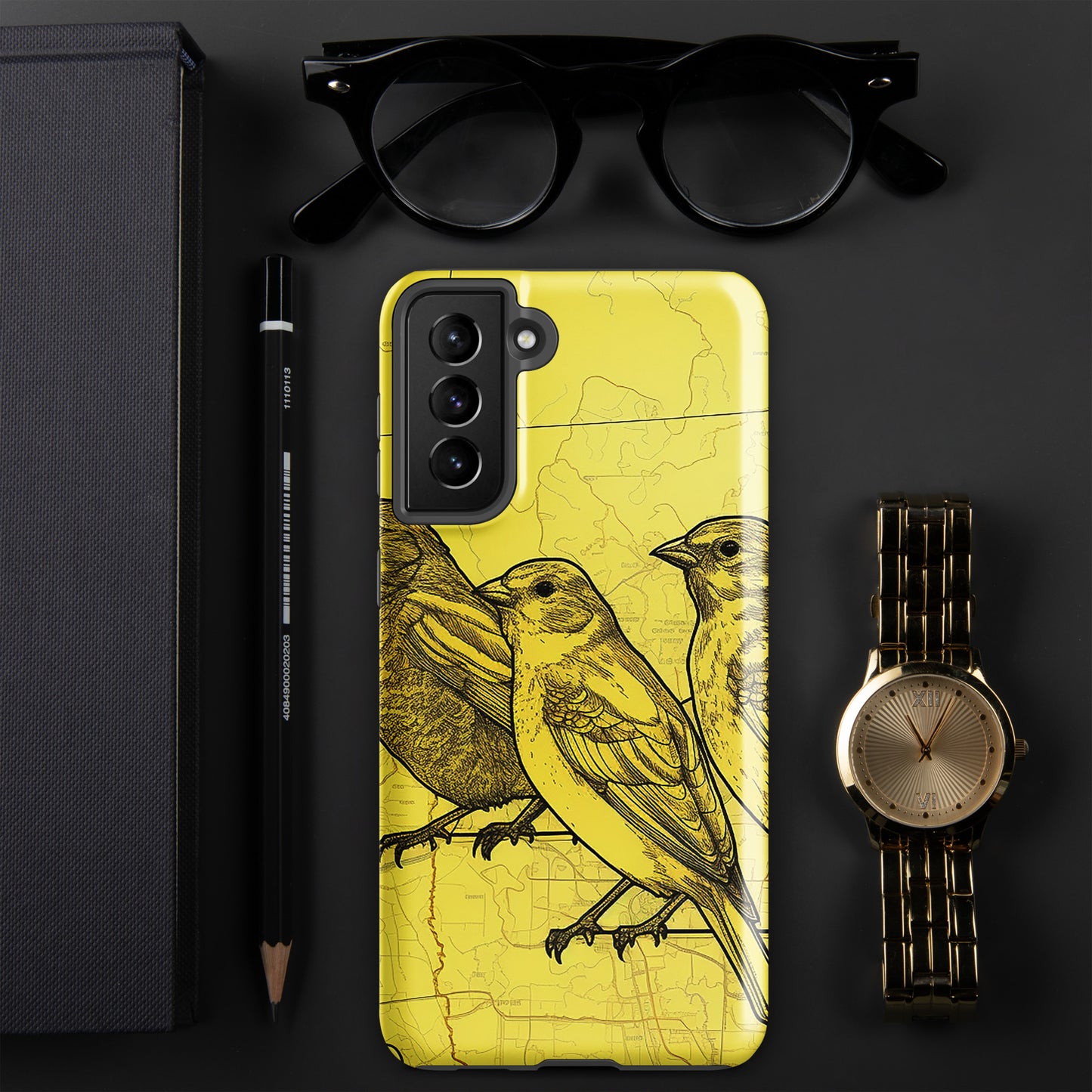 Yellowhammer Birds On Map Graphic Design Tough case for Samsung®