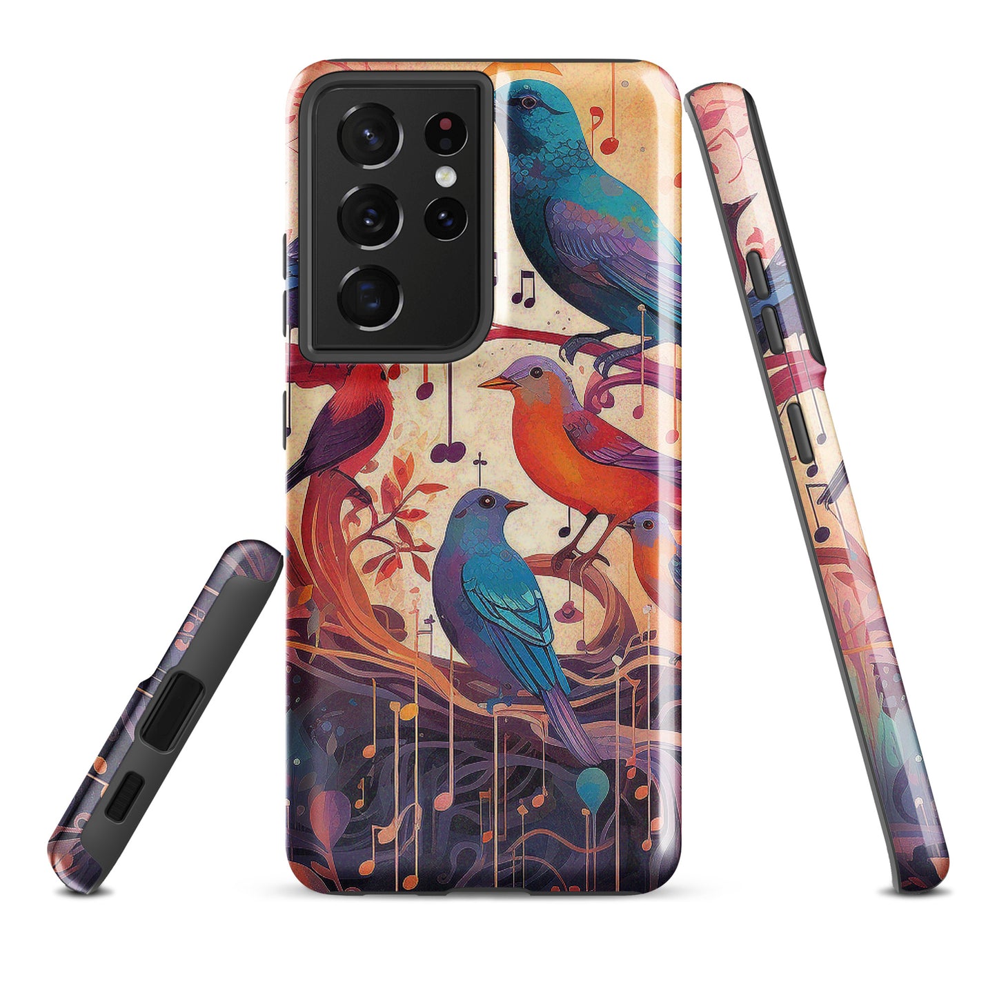 Colorful Birds And Floral Design Tough case for Samsung®