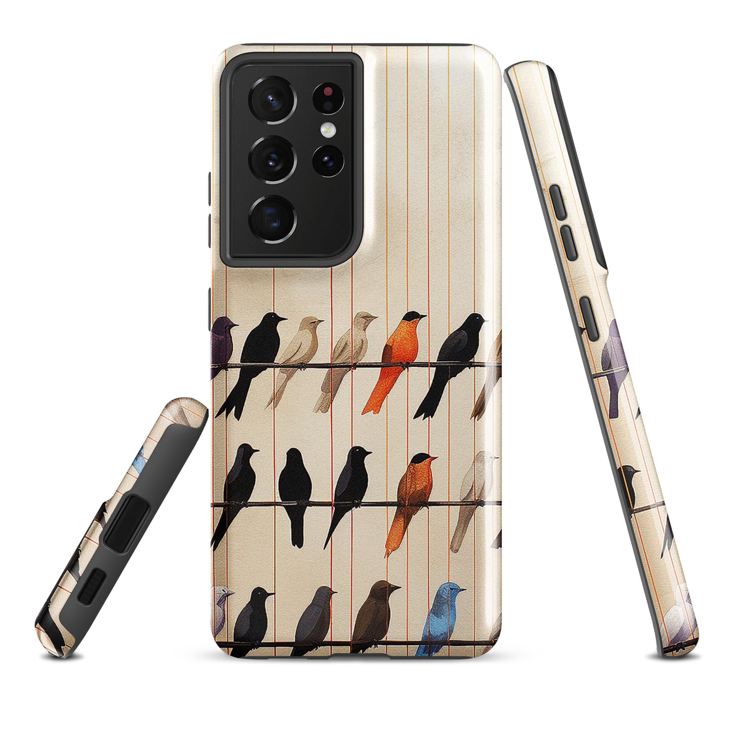 Birds On The Wire Colorful Bird Design Tough case for Samsung®