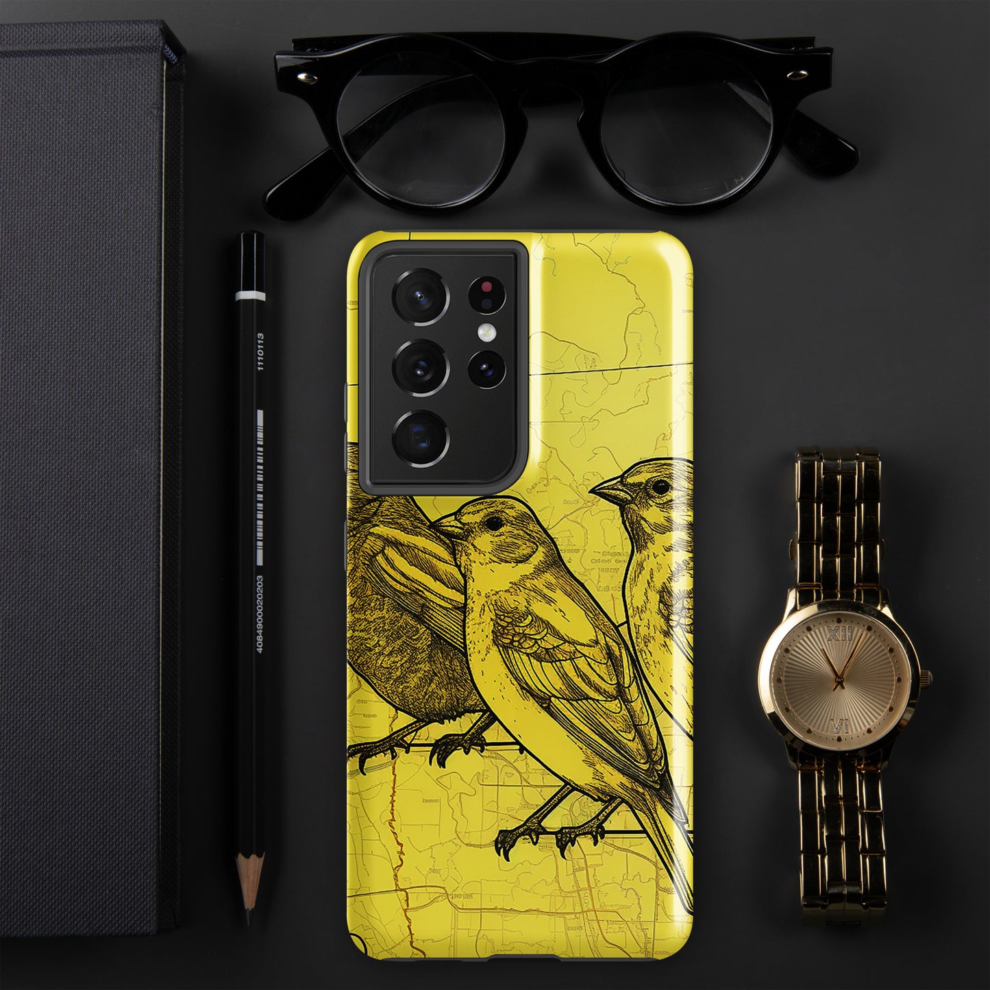 Yellowhammer Birds On Map Graphic Design Tough case for Samsung®