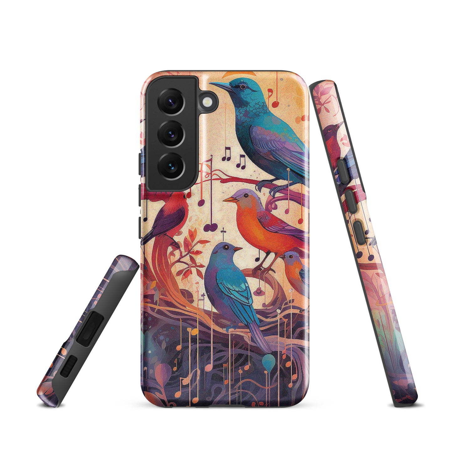 Colorful Birds And Floral Design Tough case for Samsung®