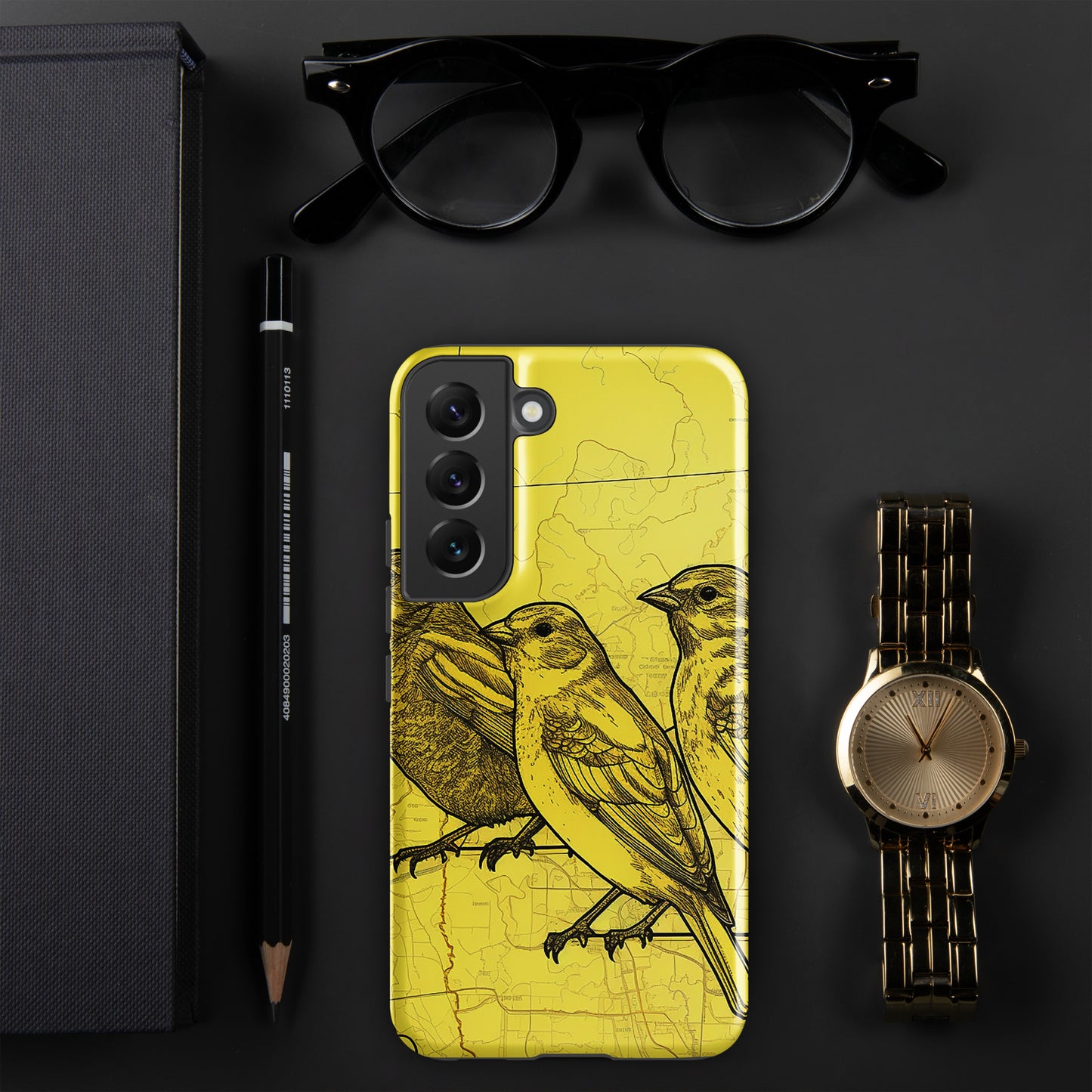 Yellowhammer Birds On Map Graphic Design Tough case for Samsung®