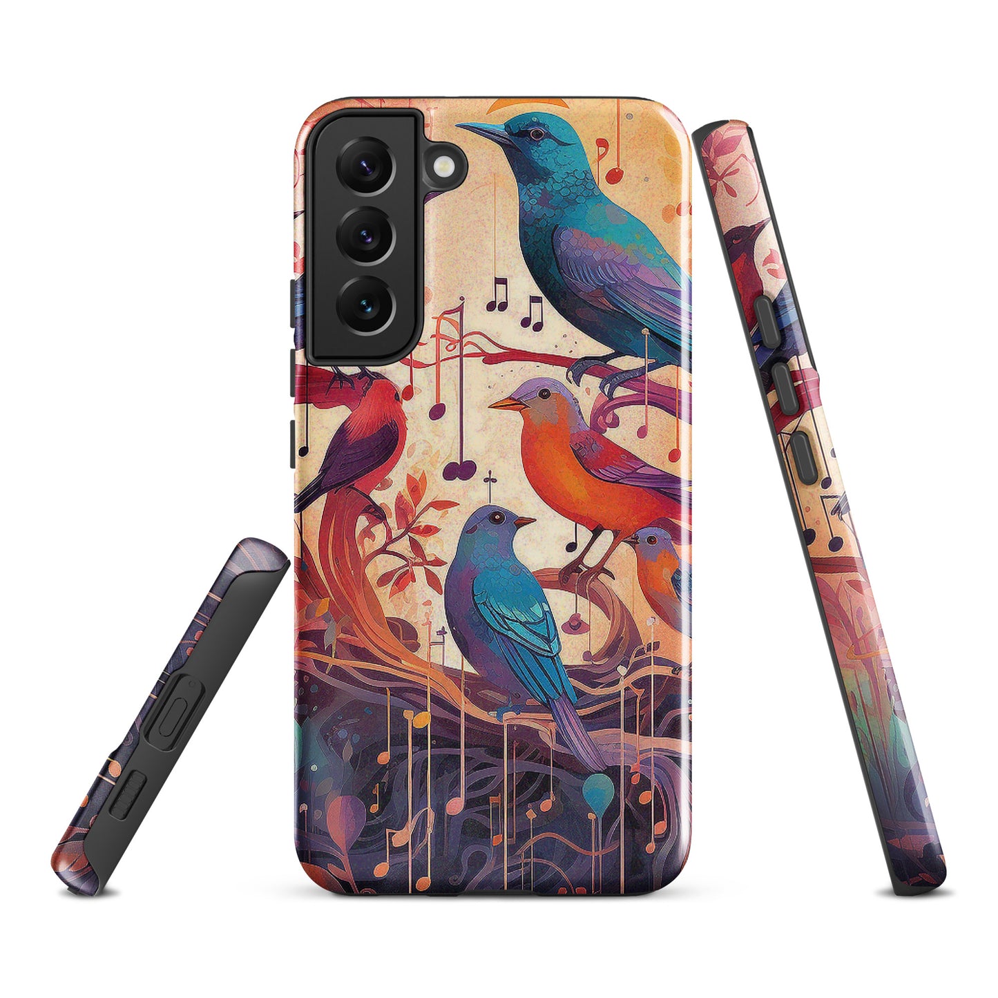 Colorful Birds And Floral Design Tough case for Samsung®