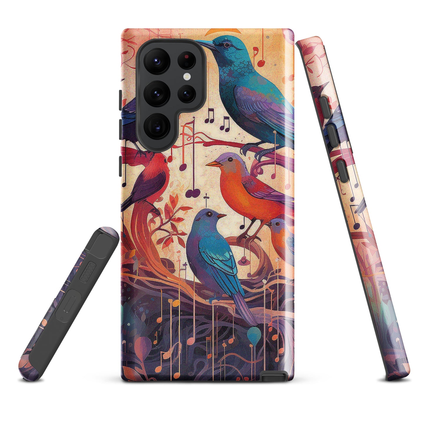 Colorful Birds And Floral Design Tough case for Samsung®