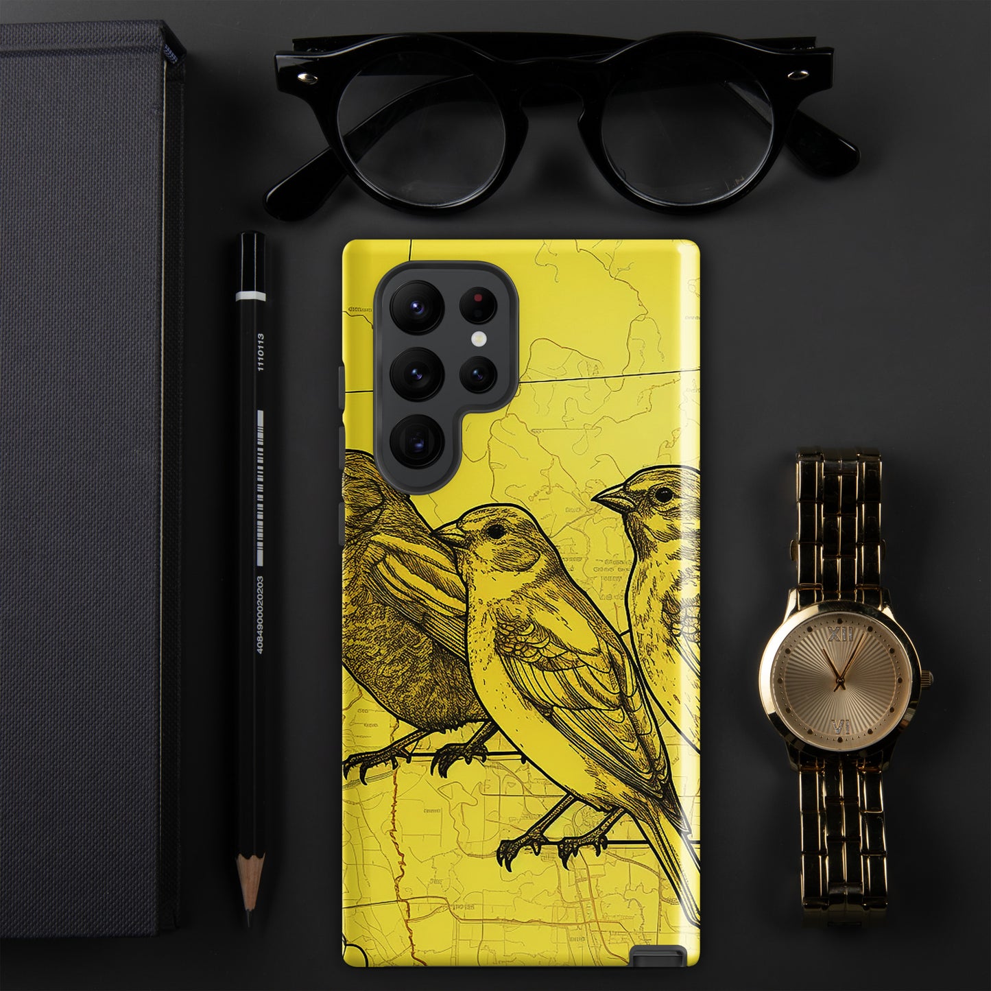 Yellowhammer Birds On Map Graphic Design Tough case for Samsung®