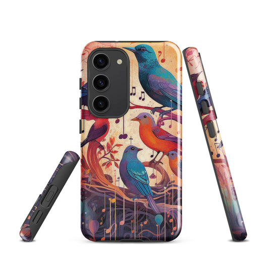 Colorful Birds And Floral Design Tough case for Samsung®