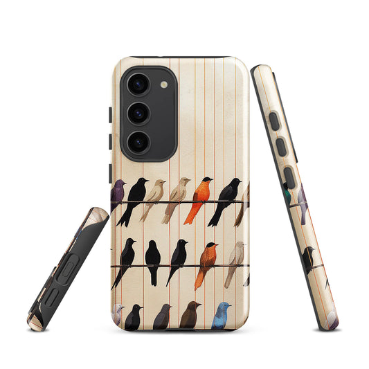 Birds On The Wire Colorful Bird Design Tough case for Samsung®