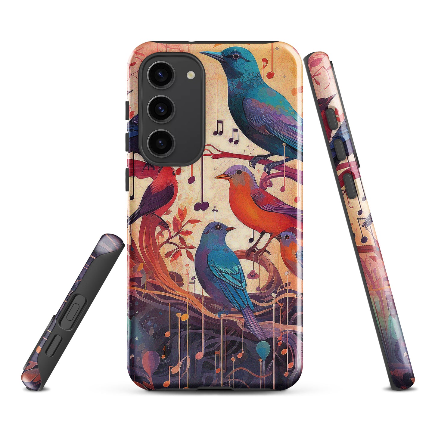 Colorful Birds And Floral Design Tough case for Samsung®