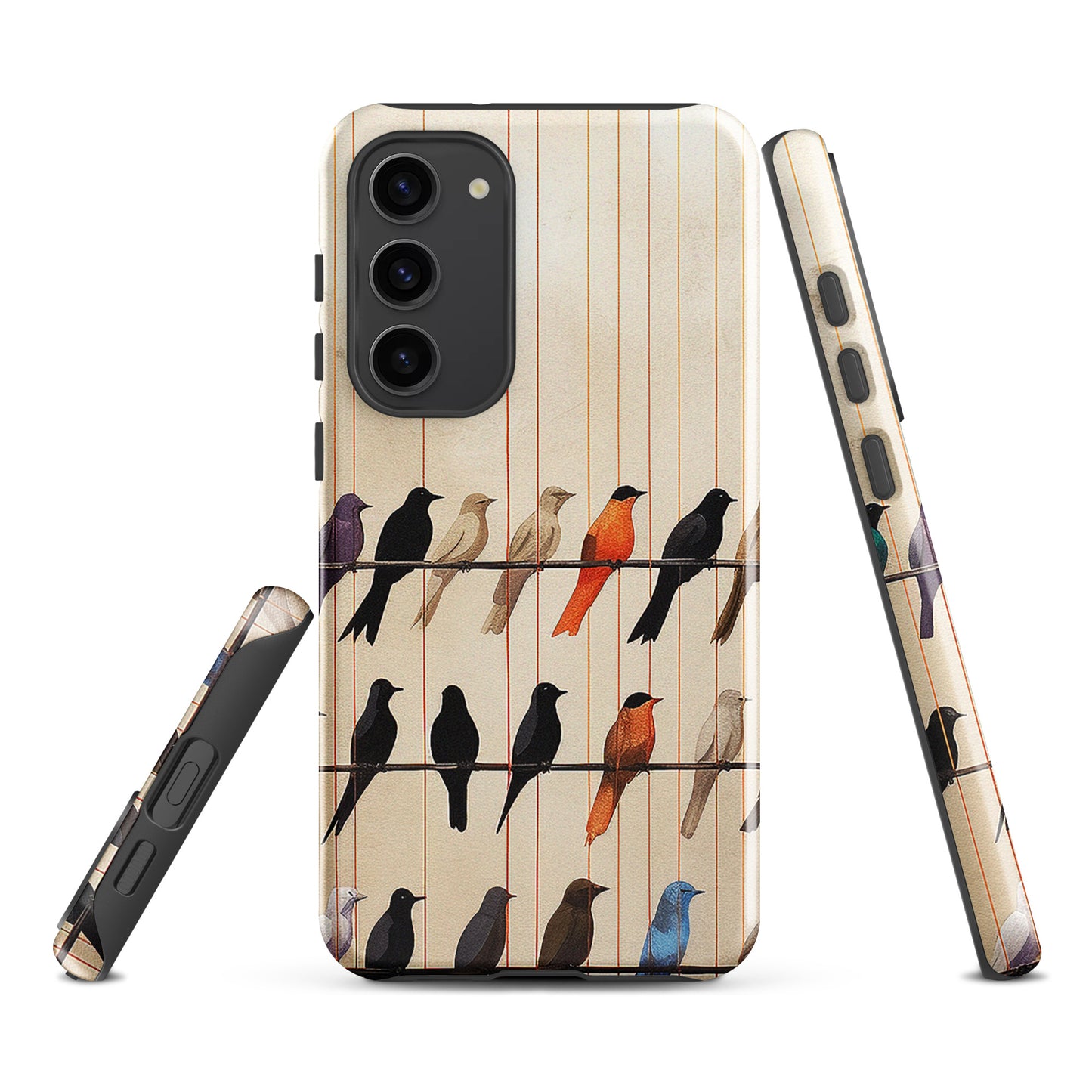 Birds On The Wire Colorful Bird Design Tough case for Samsung®