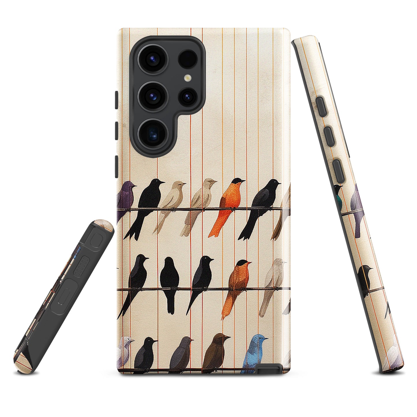 Birds On The Wire Colorful Bird Design Tough case for Samsung®