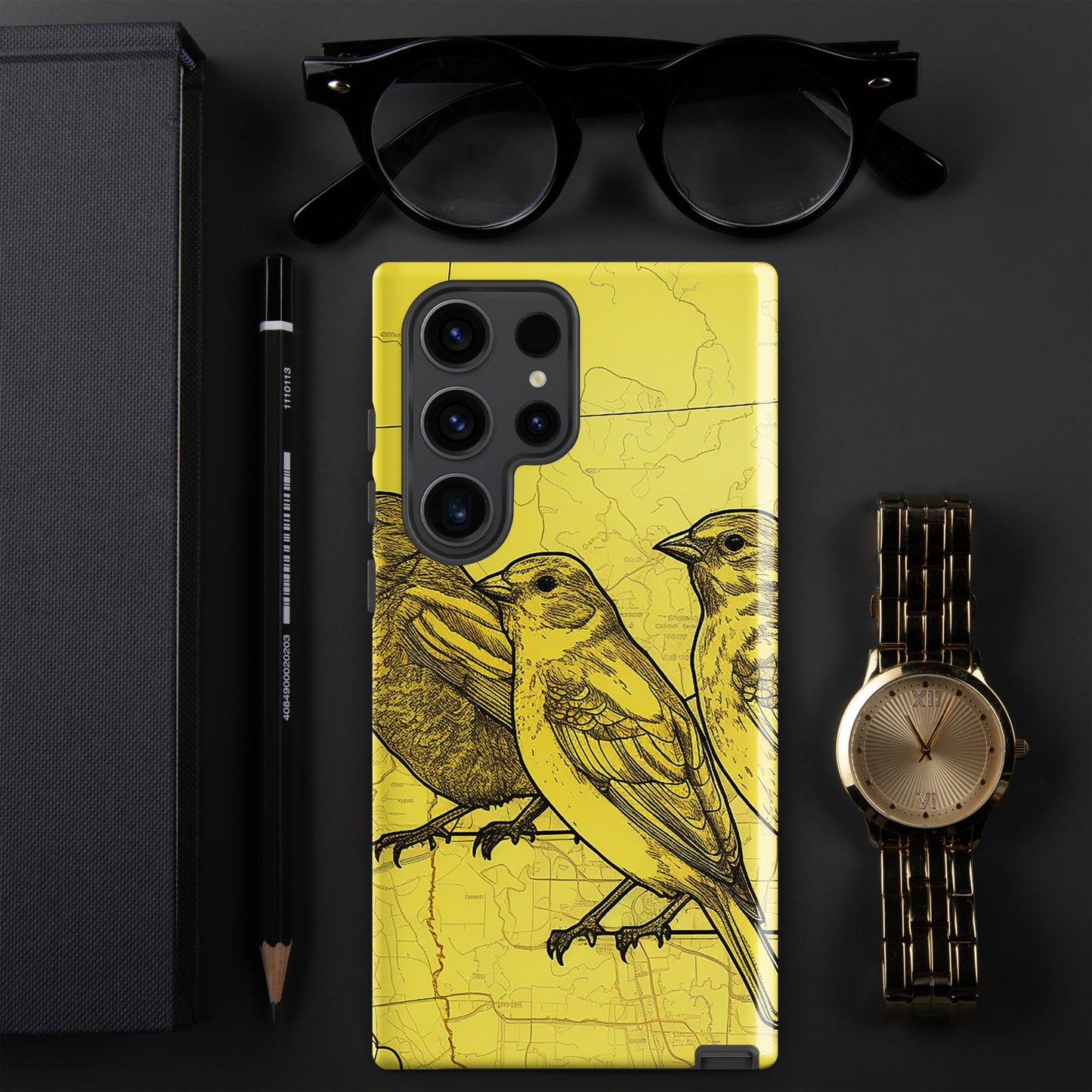 Yellowhammer Birds On Map Graphic Design Tough case for Samsung®