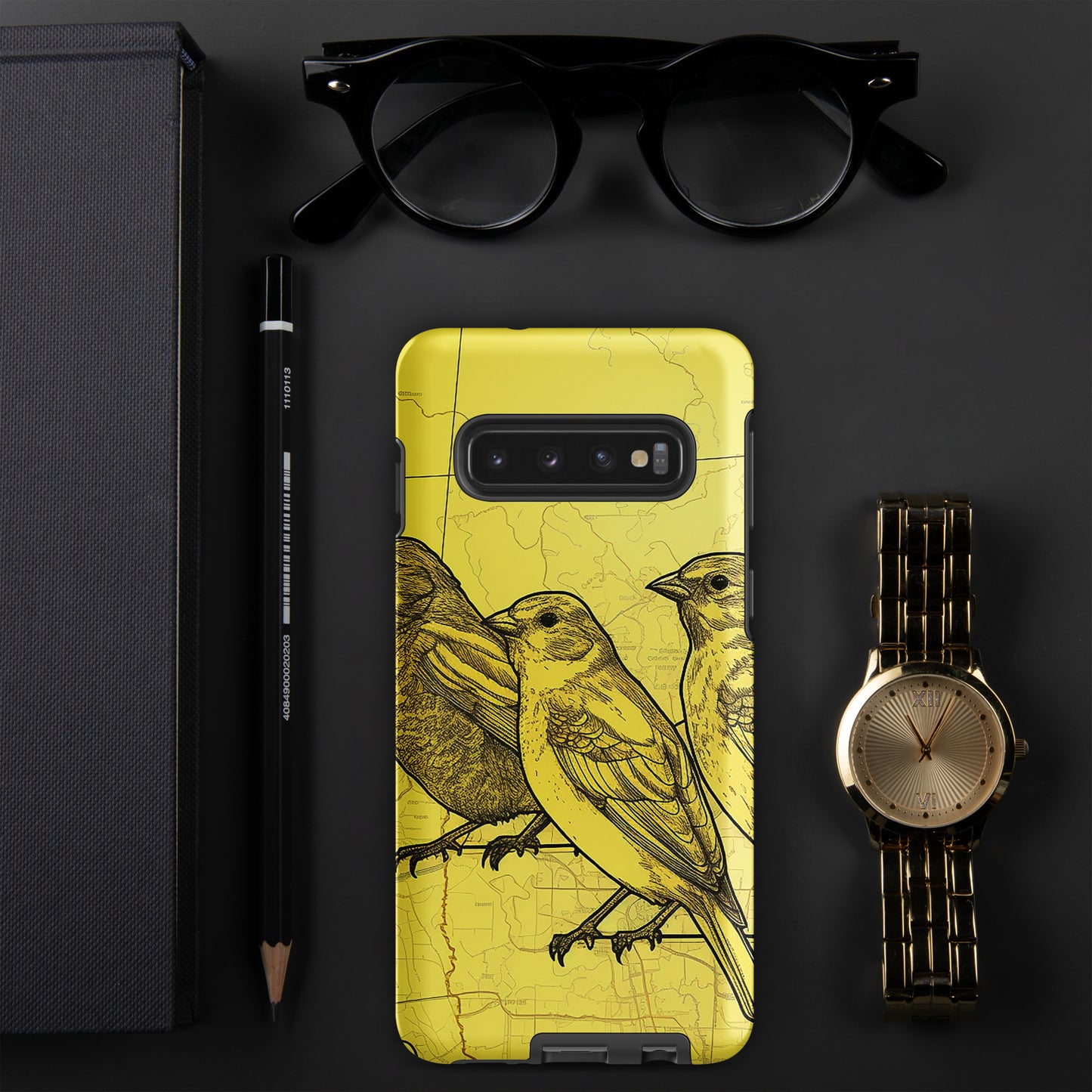 Yellowhammer Birds On Map Graphic Design Tough case for Samsung®