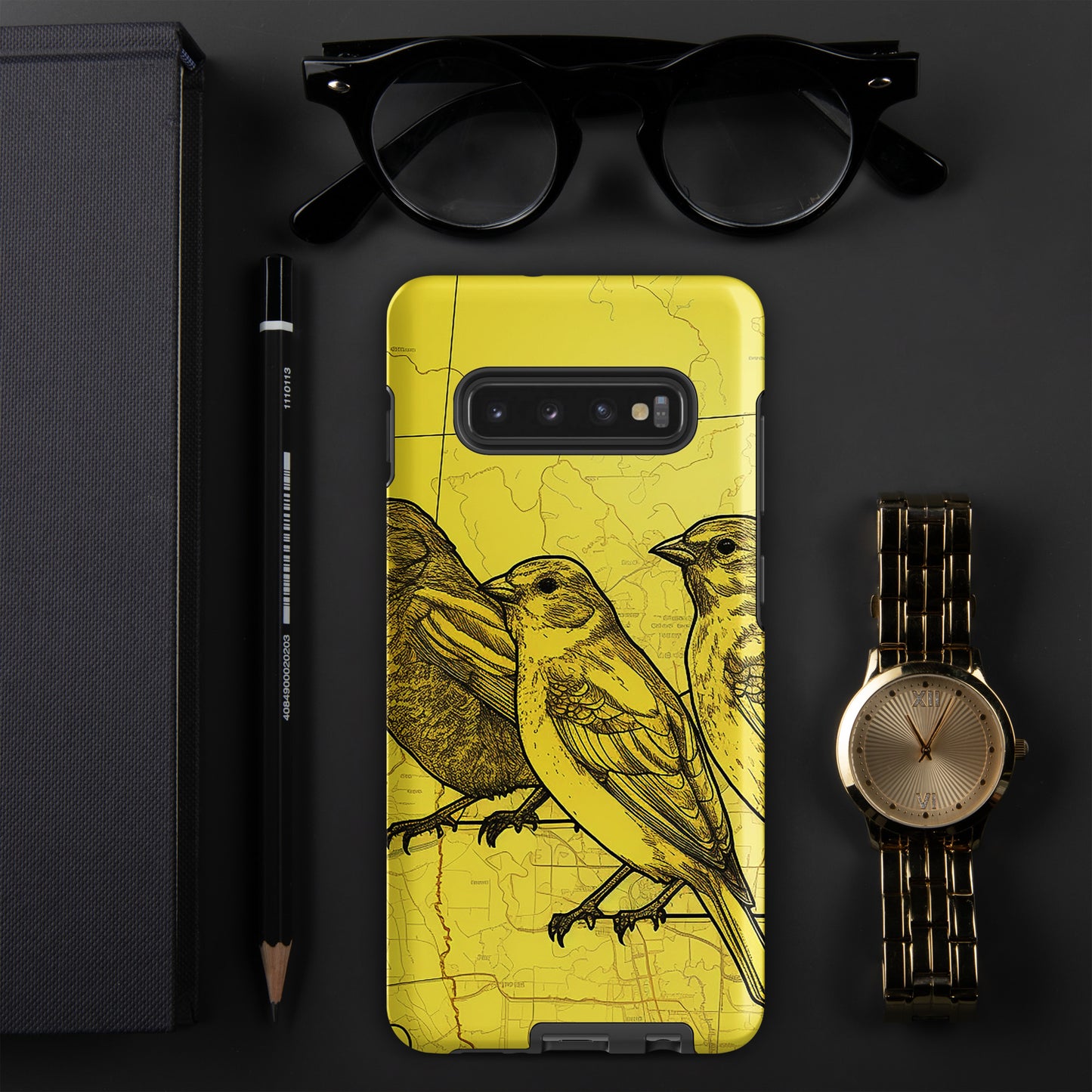 Yellowhammer Birds On Map Graphic Design Tough case for Samsung®