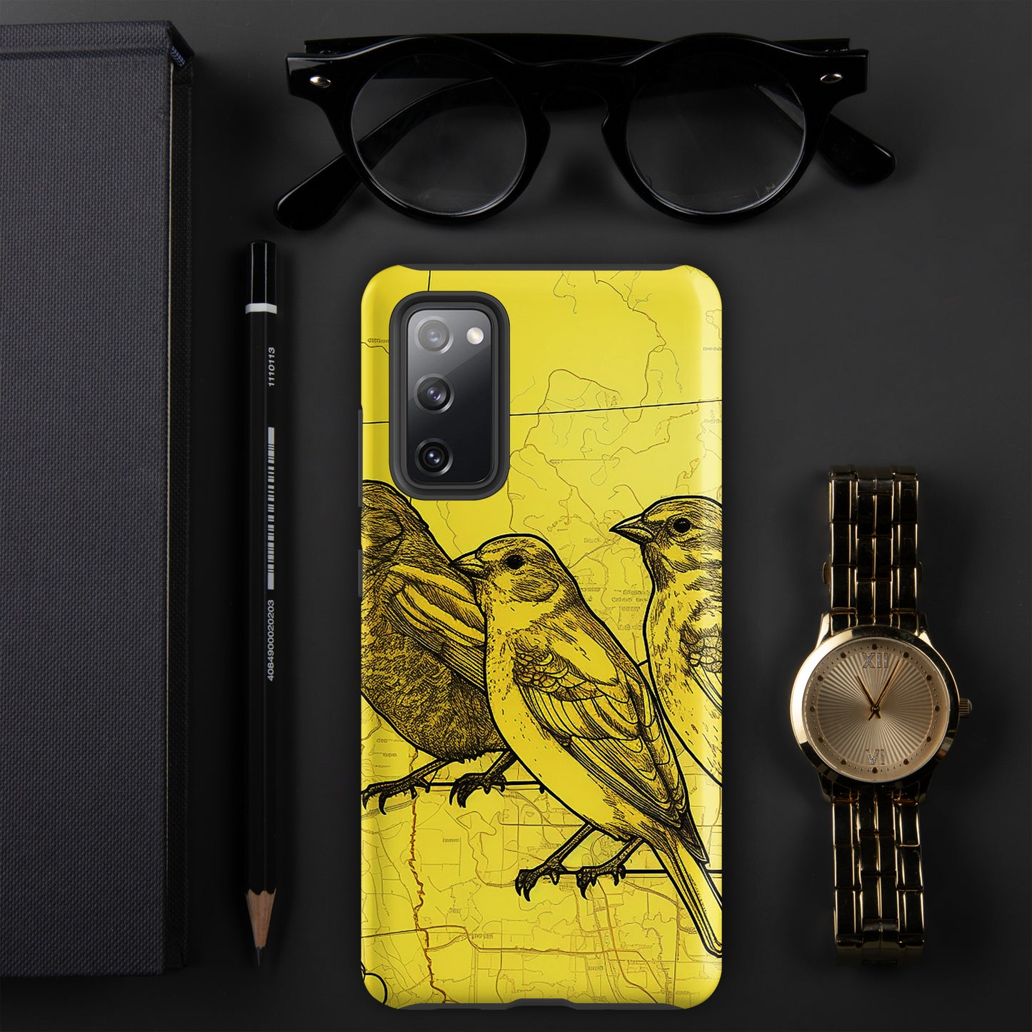 Yellowhammer Birds On Map Graphic Design Tough case for Samsung®