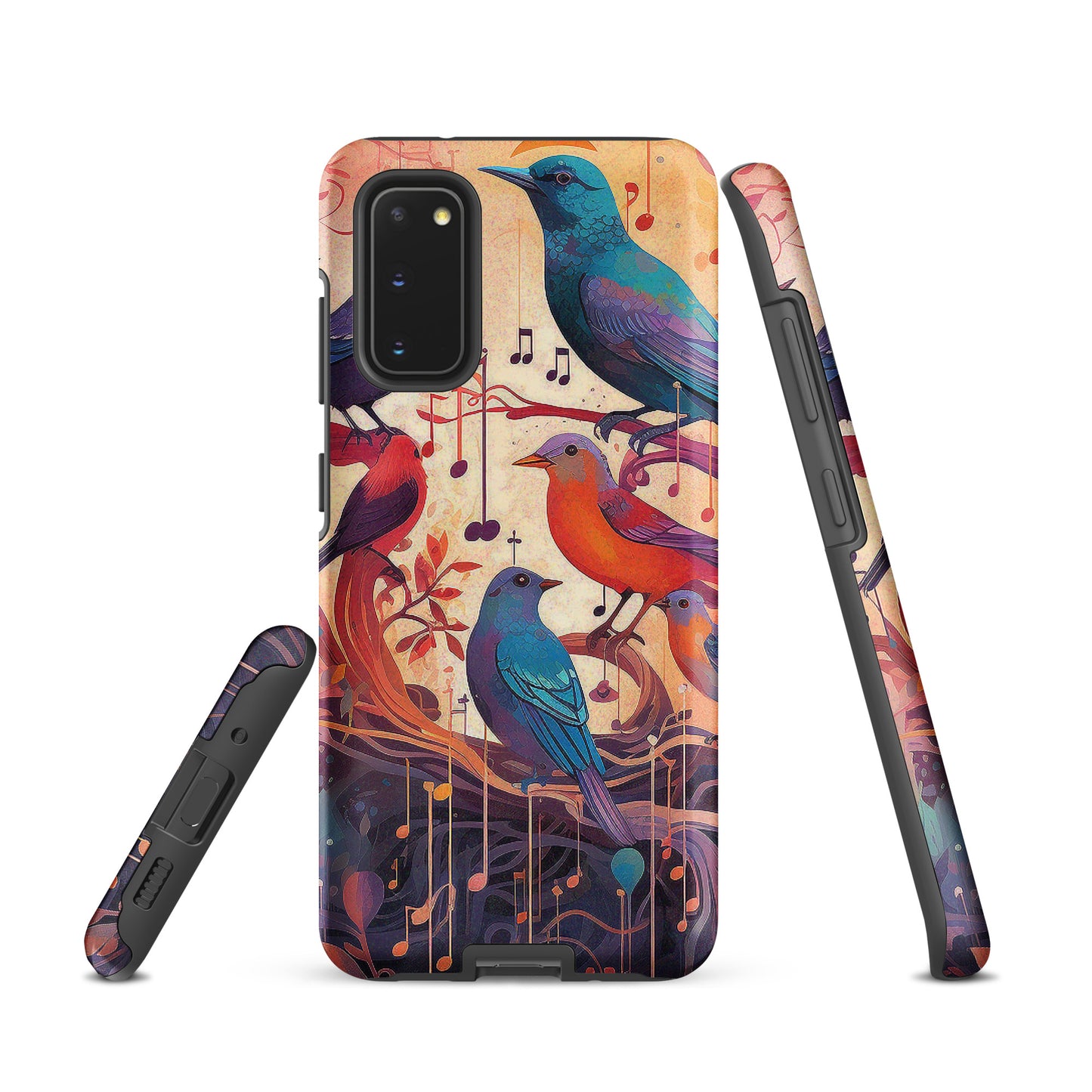 Colorful Birds And Floral Design Tough case for Samsung®