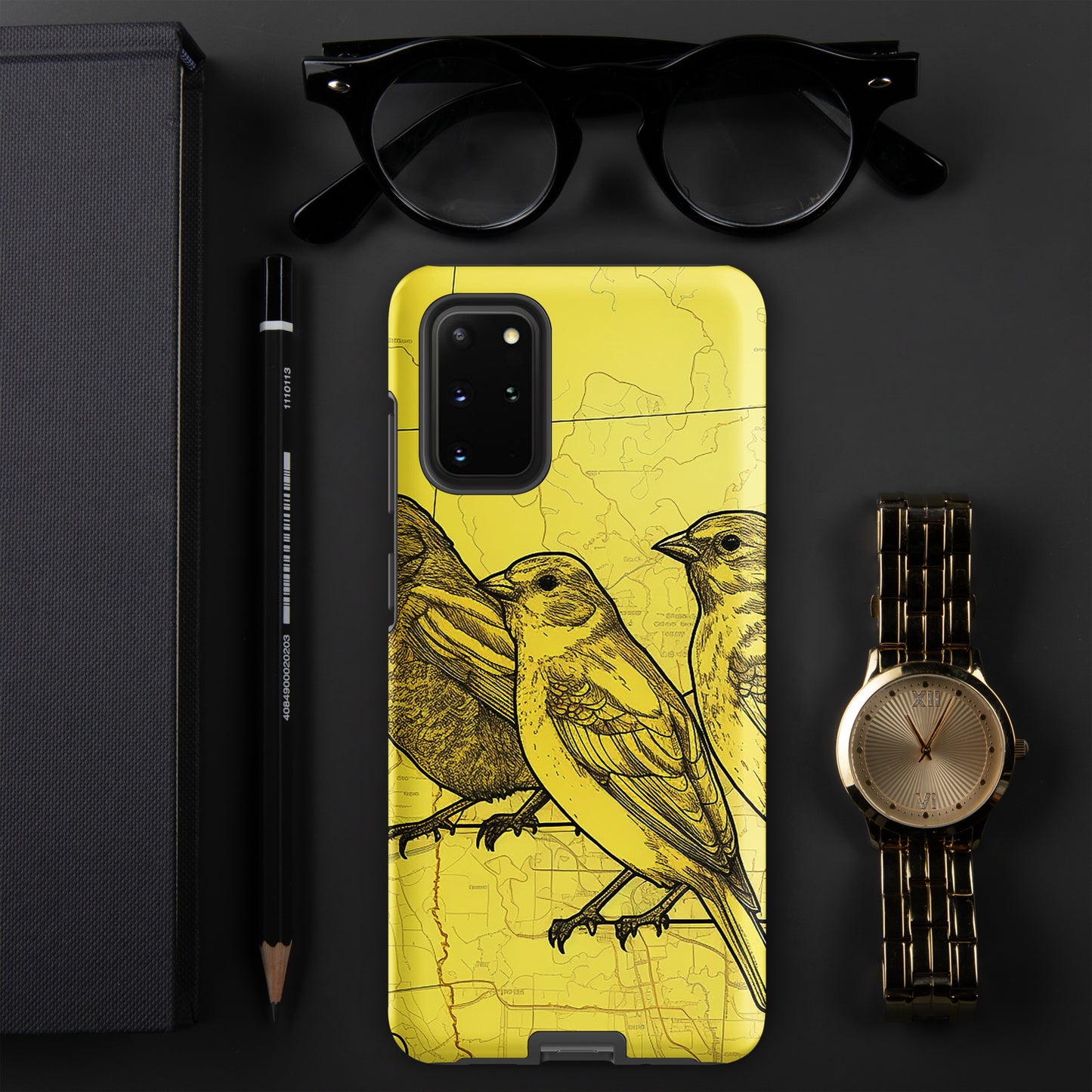 Yellowhammer Birds On Map Graphic Design Tough case for Samsung®