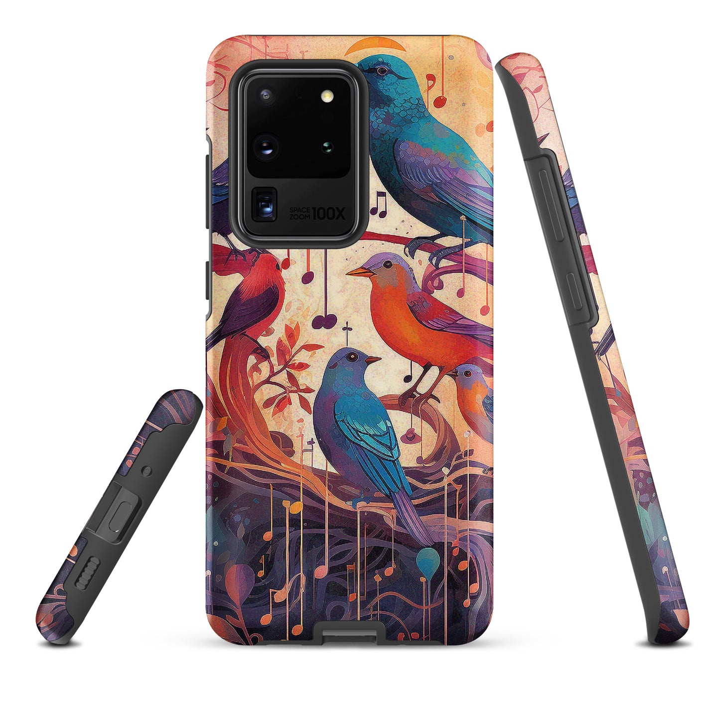 Colorful Birds And Floral Design Tough case for Samsung®