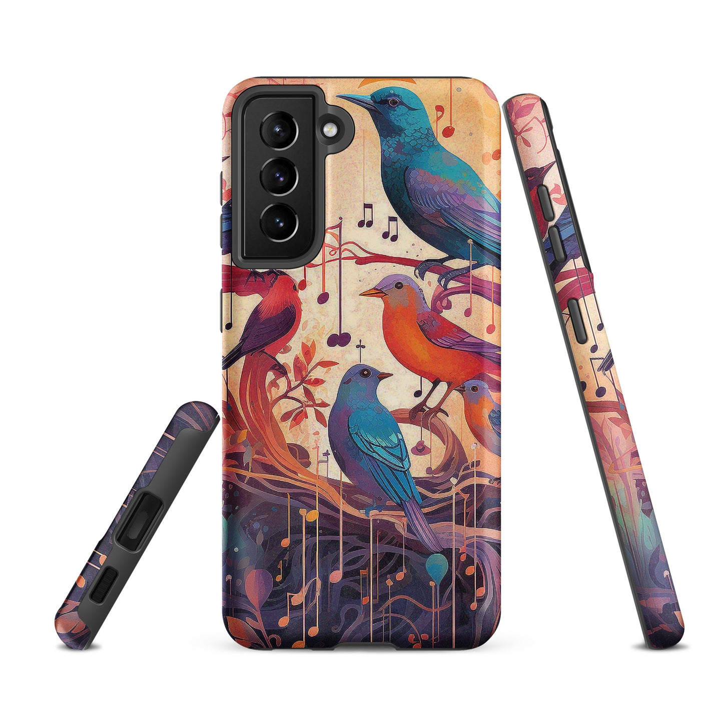 Colorful Birds And Floral Design Tough case for Samsung®