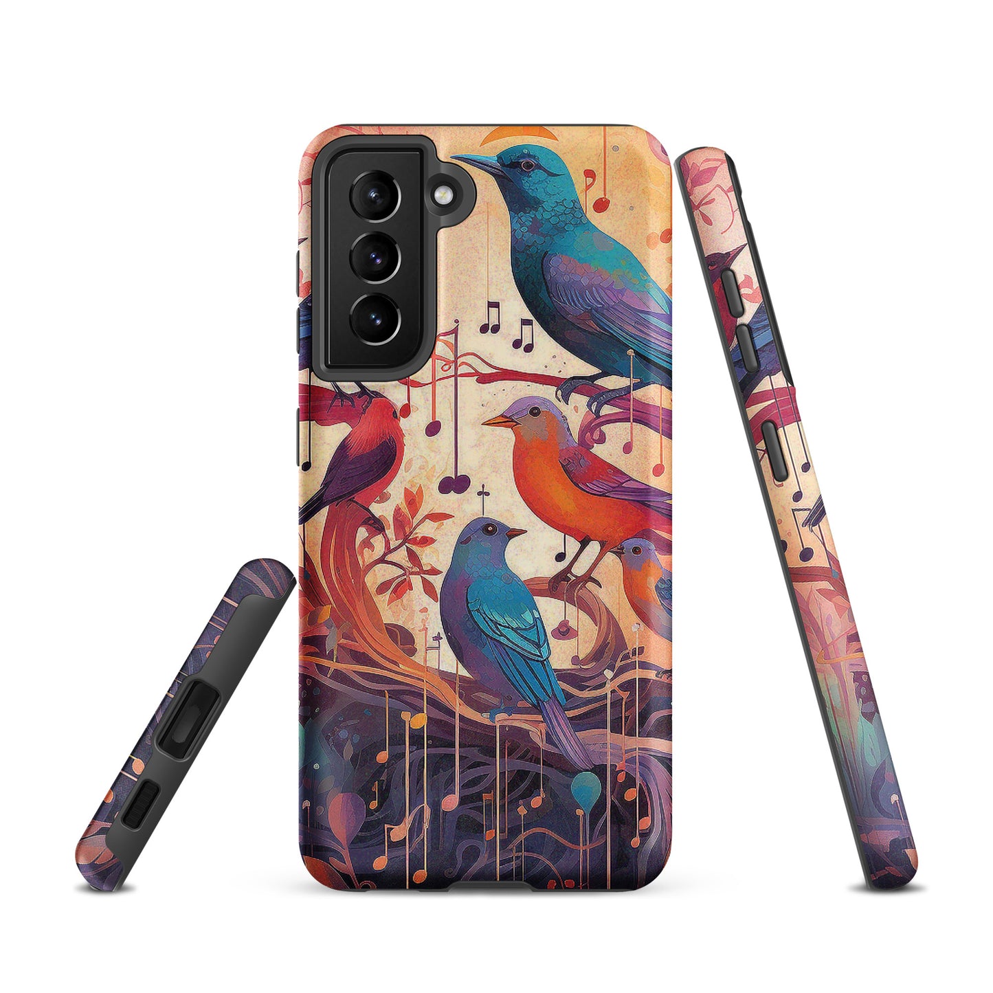 Colorful Birds And Floral Design Tough case for Samsung®