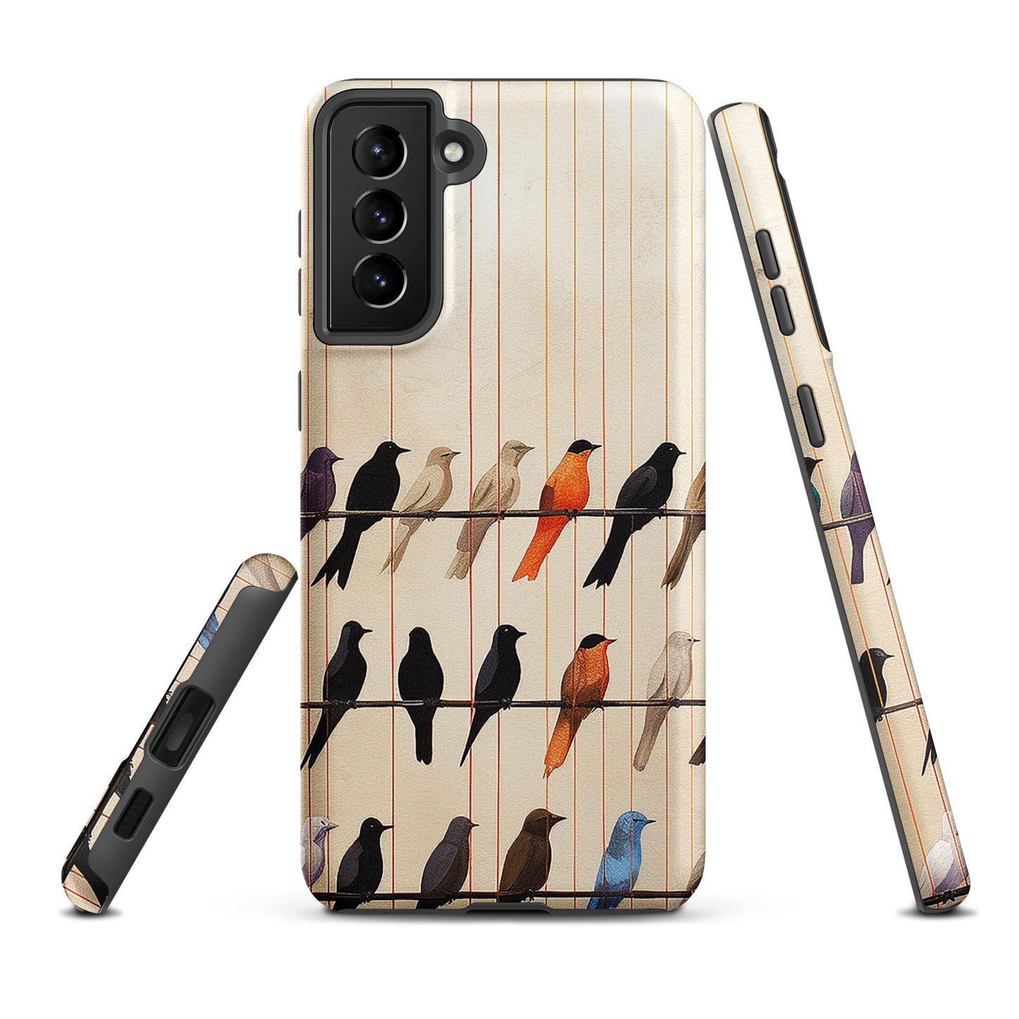 Birds On The Wire Colorful Bird Design Tough case for Samsung®