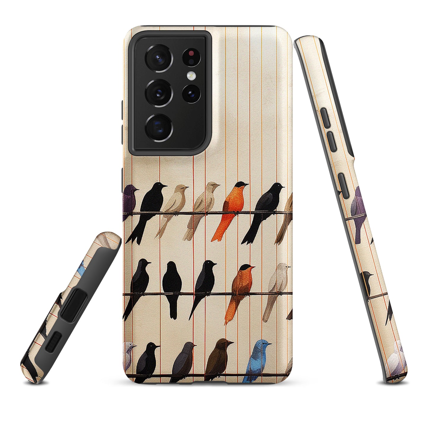 Birds On The Wire Colorful Bird Design Tough case for Samsung®