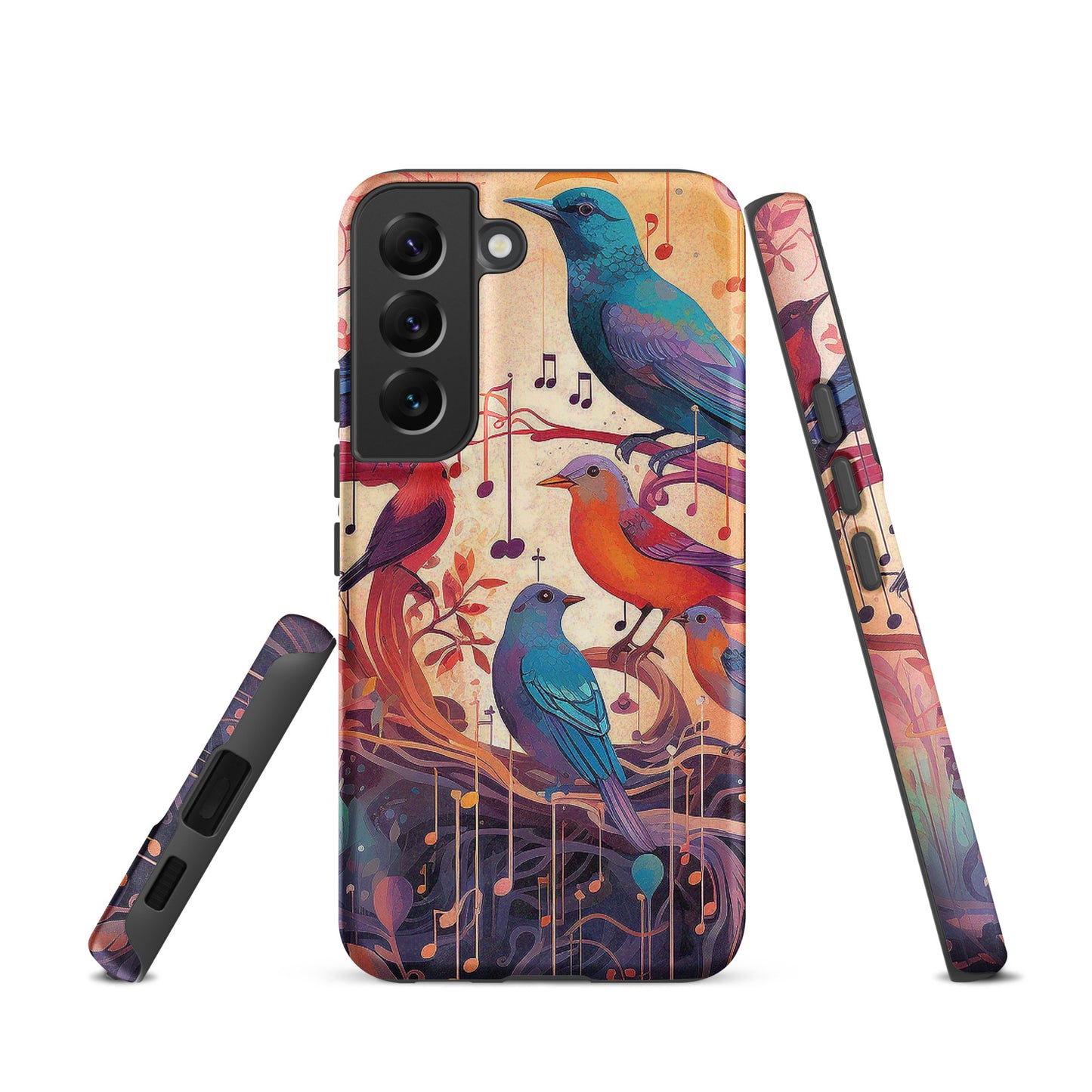 Colorful Birds And Floral Design Tough case for Samsung®