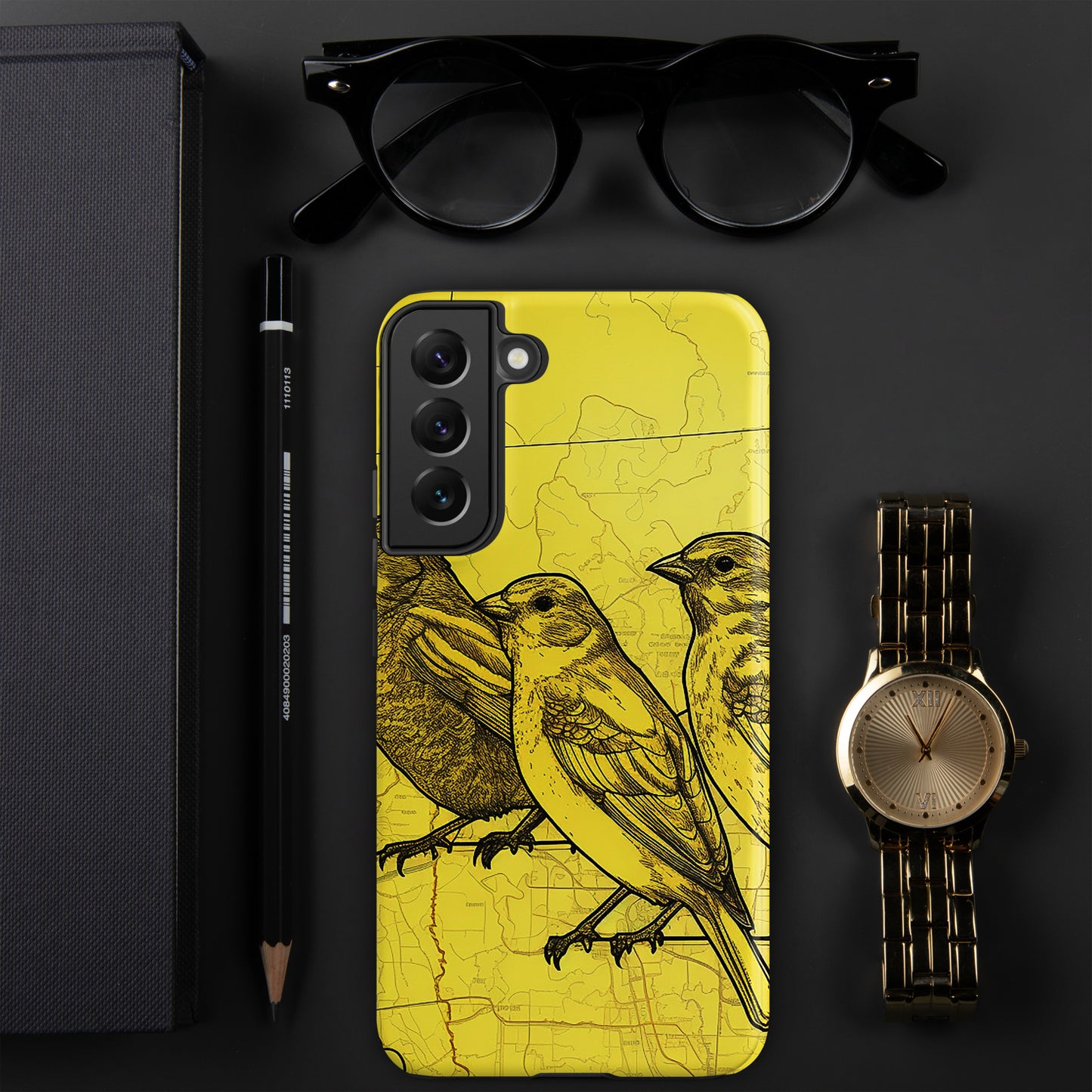 Yellowhammer Birds On Map Graphic Design Tough case for Samsung®