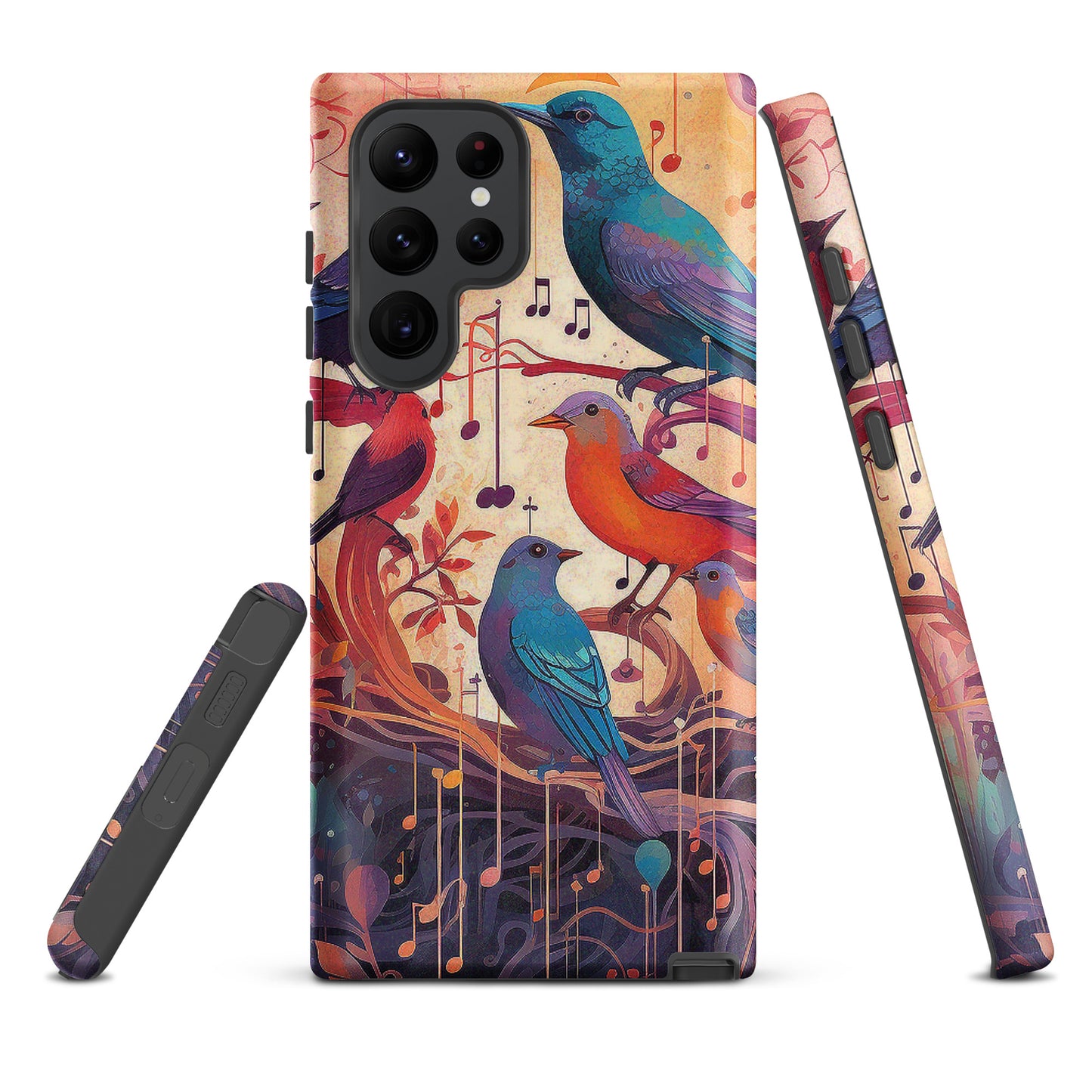 Colorful Birds And Floral Design Tough case for Samsung®