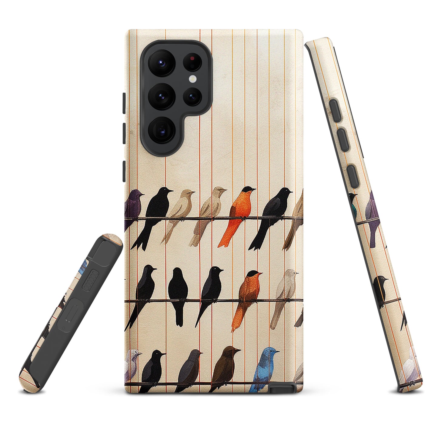 Birds On The Wire Colorful Bird Design Tough case for Samsung®