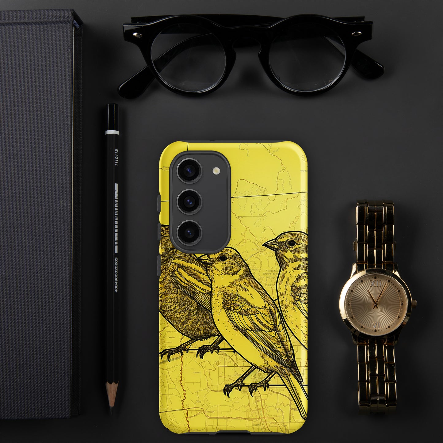 Yellowhammer Birds On Map Graphic Design Tough case for Samsung®