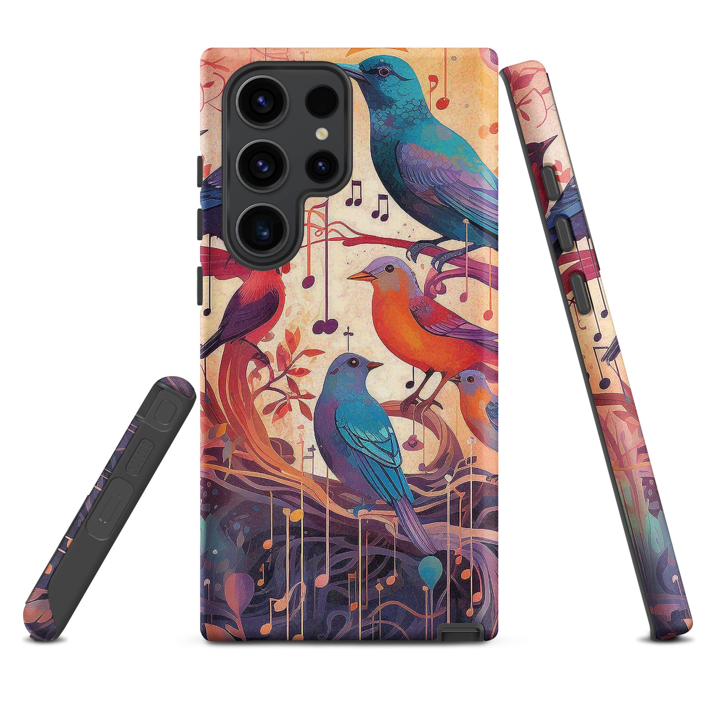 Colorful Birds And Floral Design Tough case for Samsung®