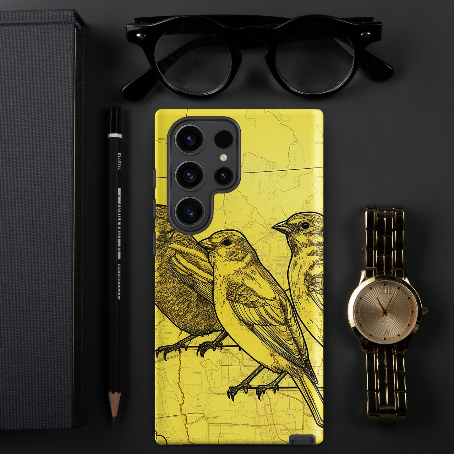 Yellowhammer Birds On Map Graphic Design Tough case for Samsung®