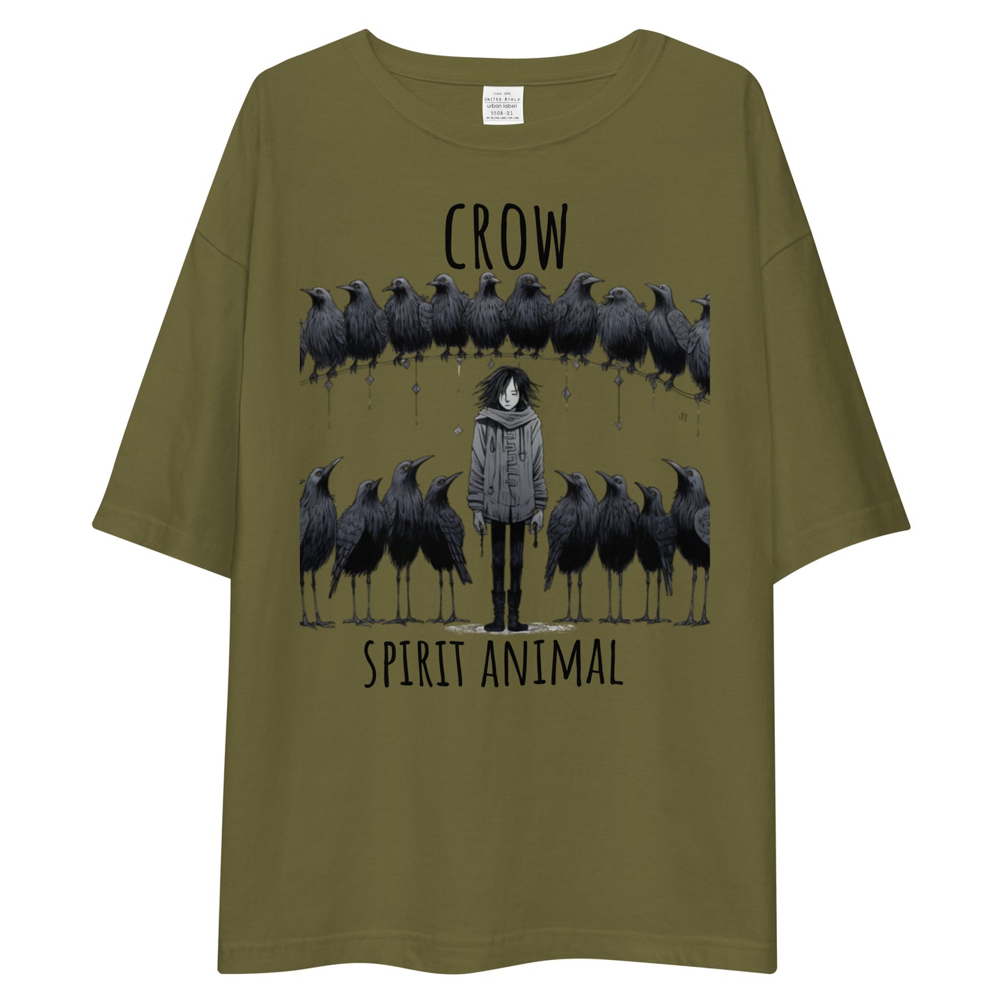 Crow Spirit Animal Unisex oversized t-shirt