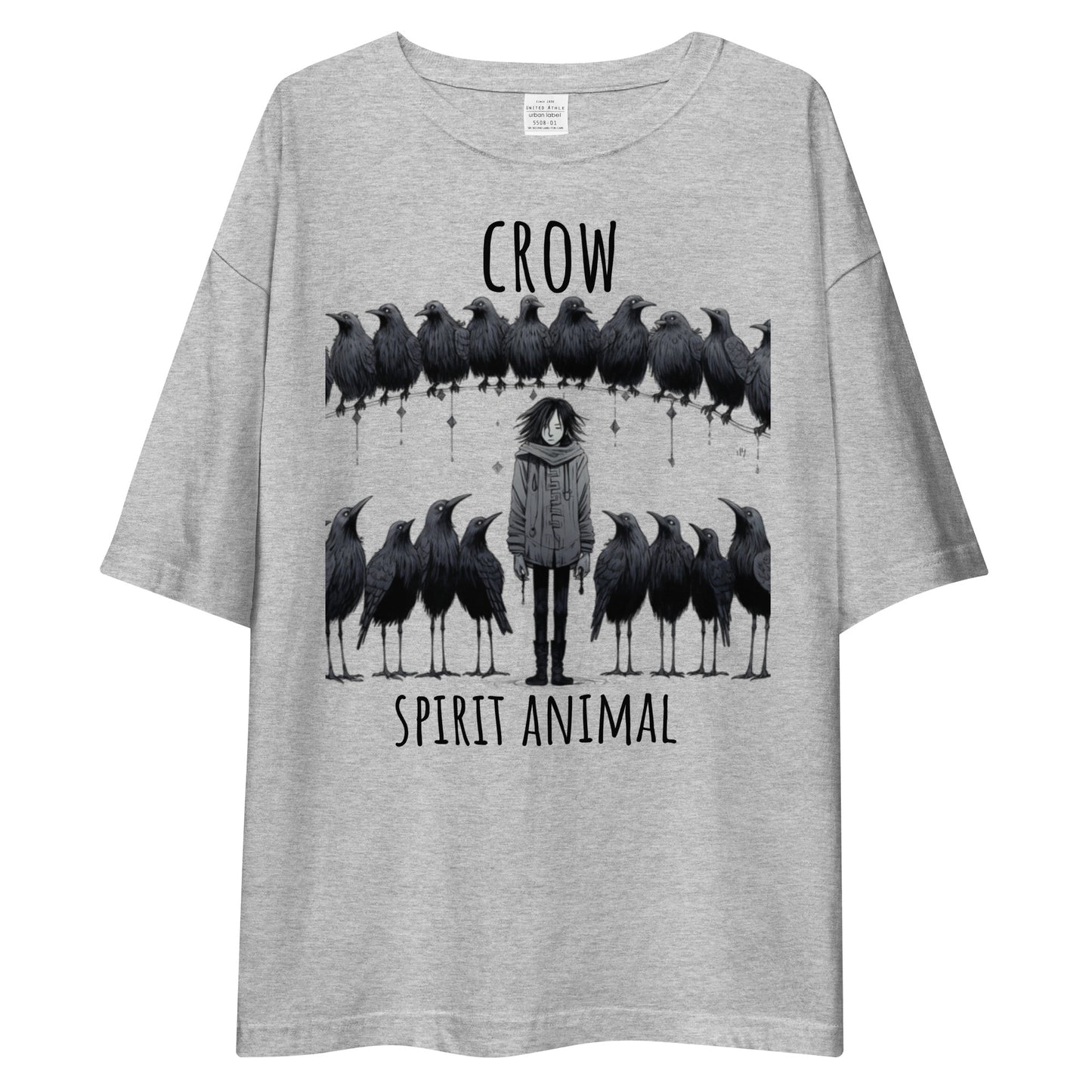 Crow Spirit Animal Unisex oversized t-shirt