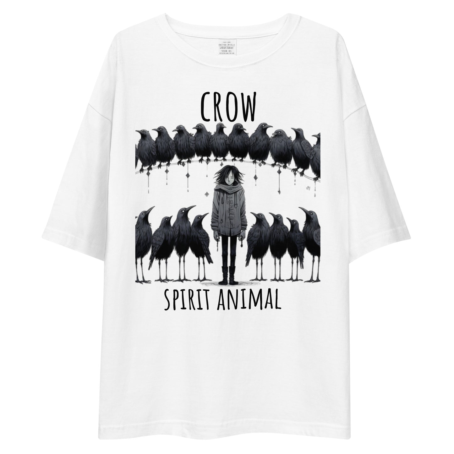 Crow Spirit Animal Unisex oversized t-shirt