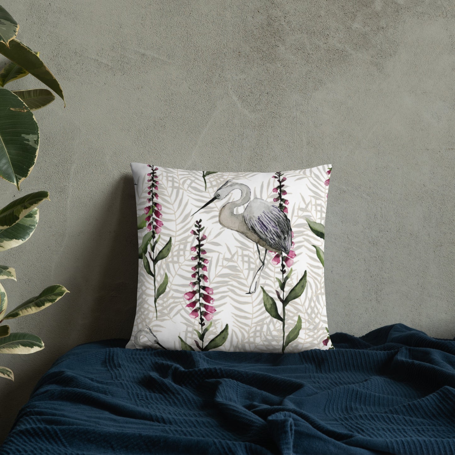 Stork bird Pillow