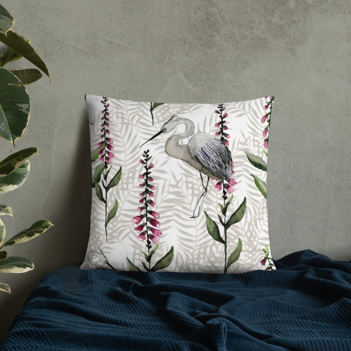 Stork bird Pillow