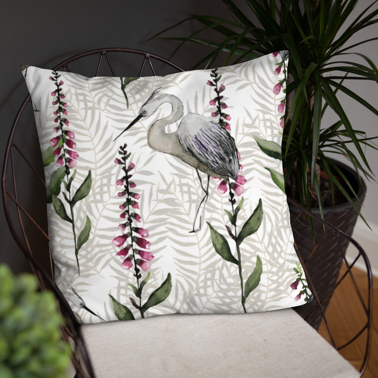 Stork bird Pillow